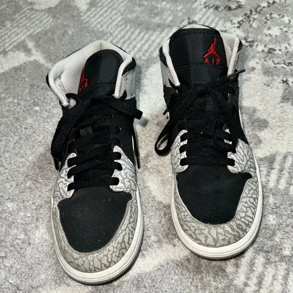 Nike Air Jordan 1 Mid Special Edition Elephant Print Sneaker